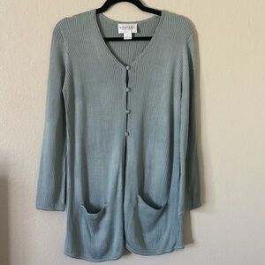Emanuel Ungaro Light Blue Button Cardigan